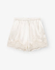 Elora Satin Shorts - Cream