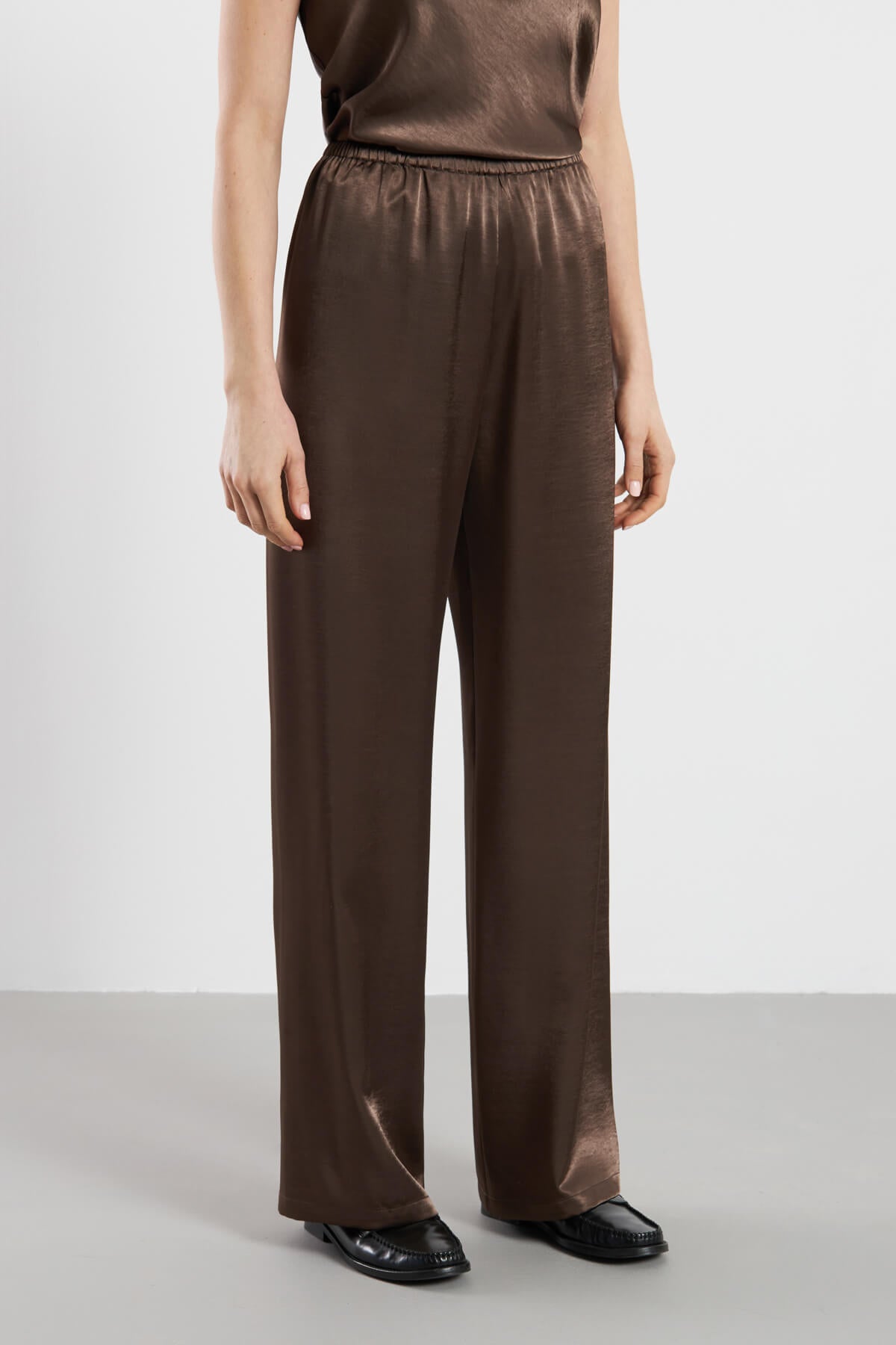 Ames Satin Pants - Espresso